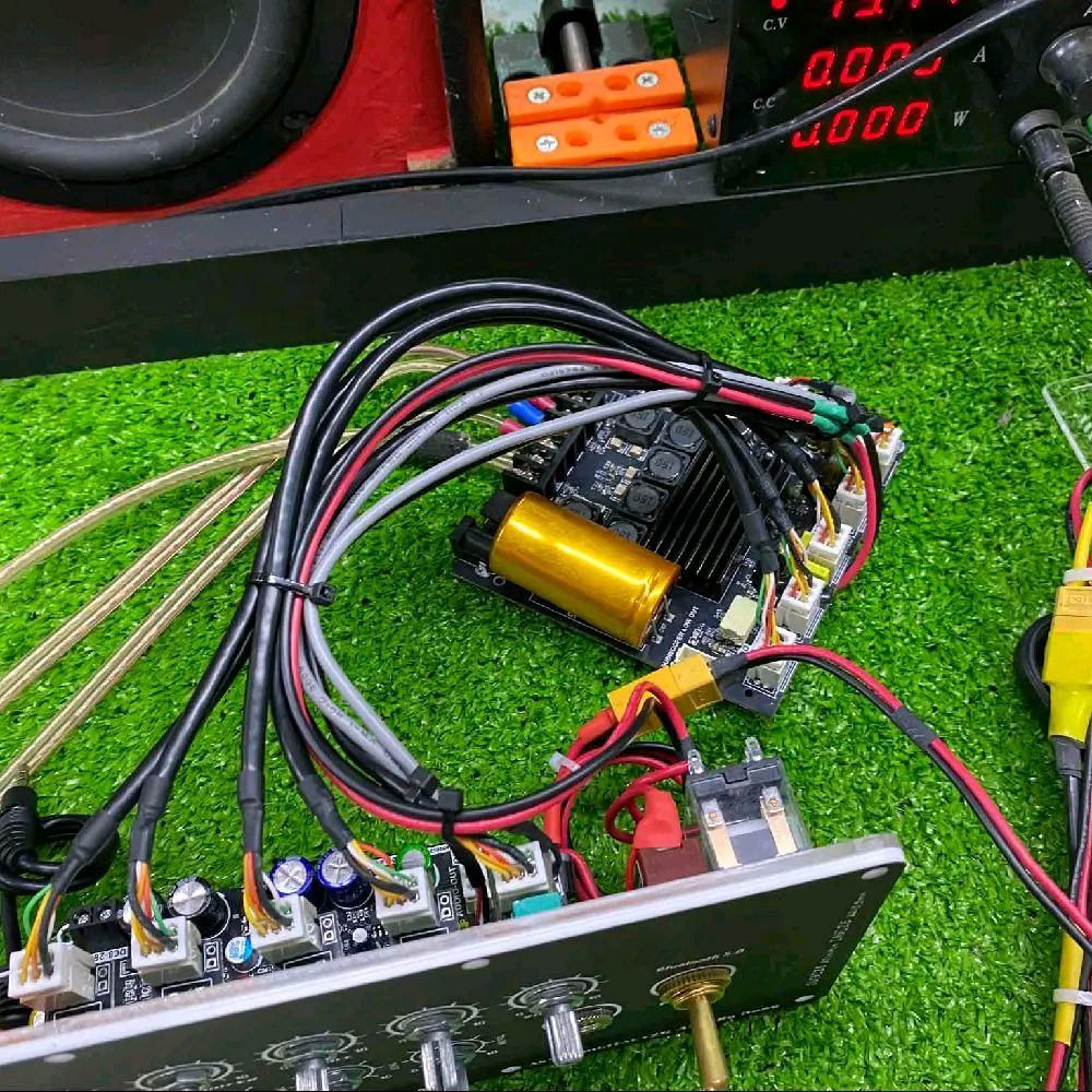 รูปเพิ่มเติม ชุดแผ่นเพลทลำโพง DIY ชุดพร้อมลั่น แอมป์ tb2 1f + ปรีไมค์ zk-AMP